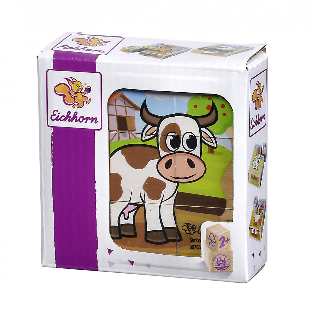 Eichhorn: Fa Kockakirakó – Háziállatos puzzle kicsiknek - Simba Toys kép 1