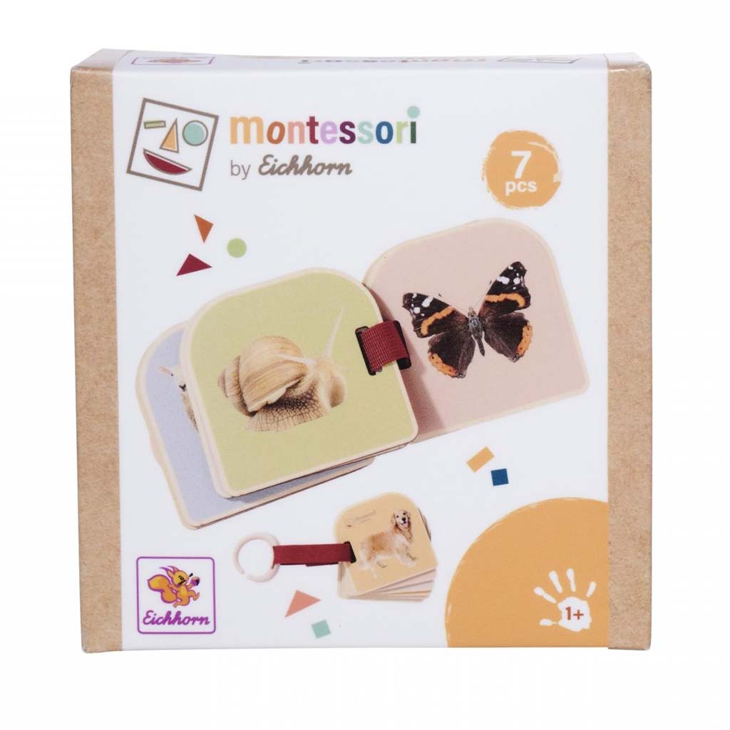 Eichhorn: Fa Montessori Állatkép Lapozó – Ismerd meg az állatokat természetes képekkel - Simba Toys kép 1