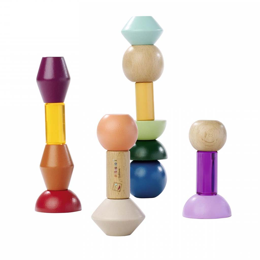 Eichhorn: Fa Montessori Toronyépítő Formák – Kreatív egyensúlyozó játék - Simba Toys kép 2
