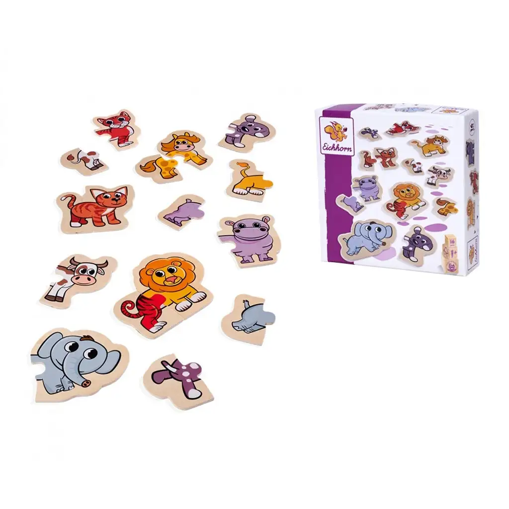 Eichhorn: Fa állatos kirakó 16db-os - Simba Toys kép 2