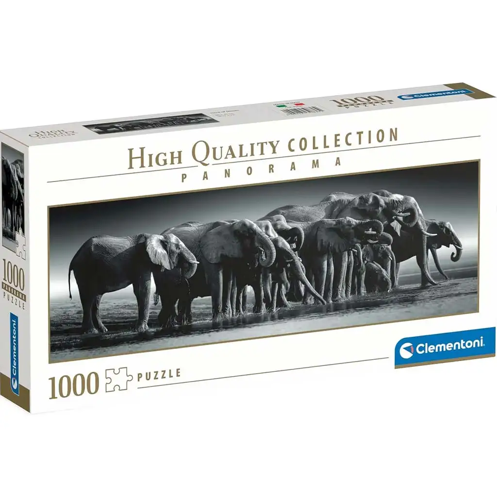 Elefántcsorda HQC 1000db-os Panoráma puzzle - Clementoni kép 1