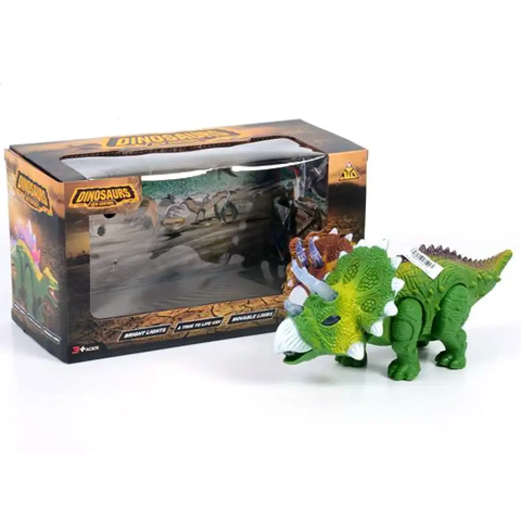 Elemes triceratops figura fénnyel 25cm kép 1
