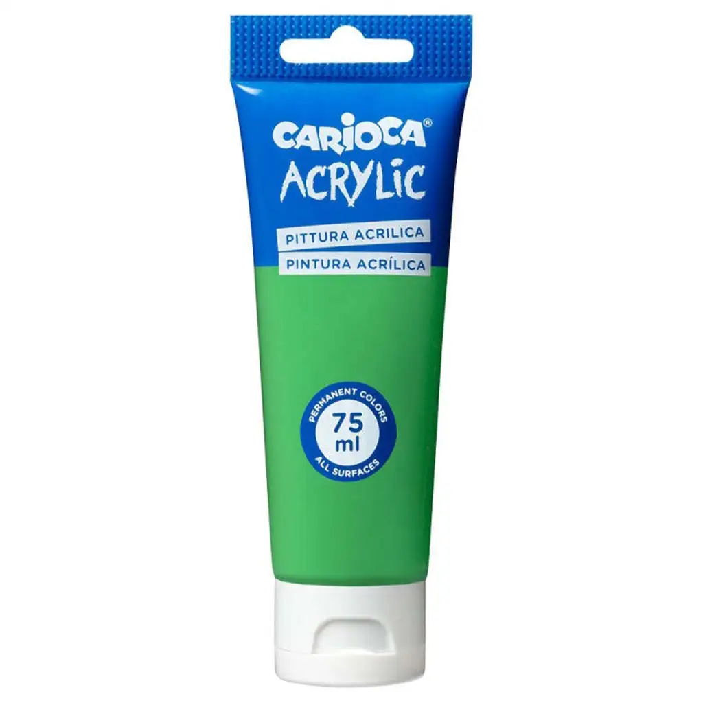Acrylic 75ml-s akril festék élénkzöld színben - Carioca kép 1