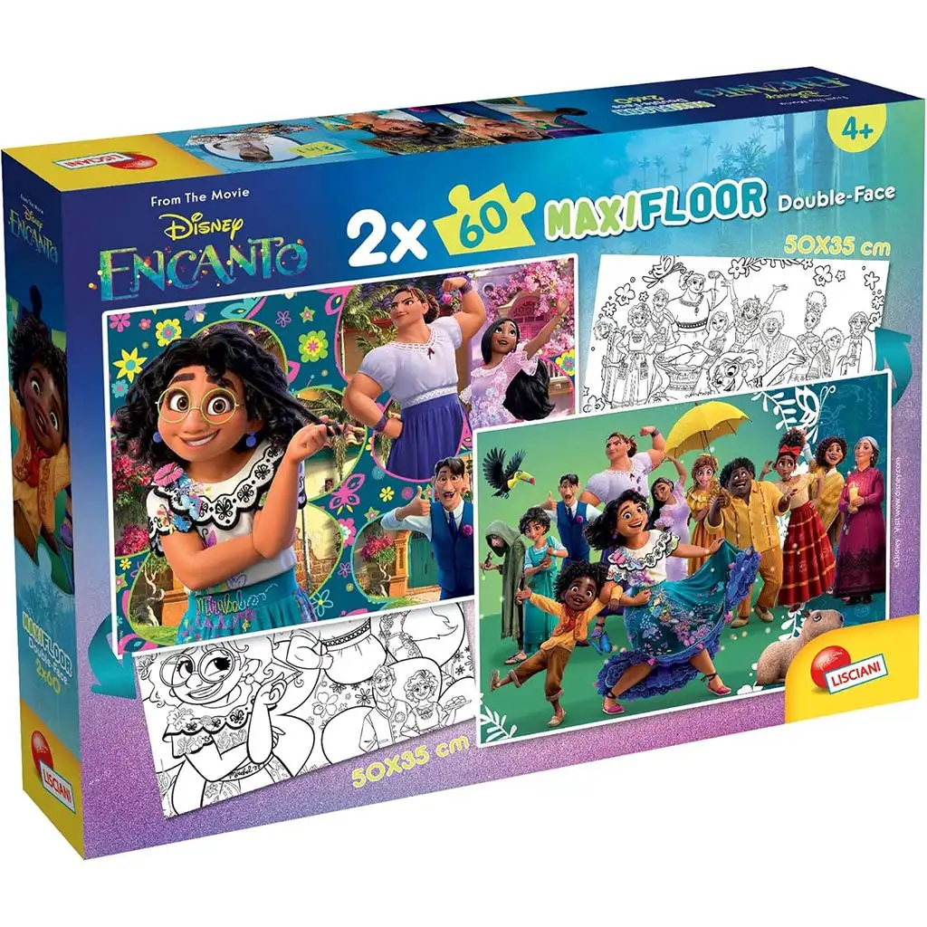Disney Encanto 2 az 1-ben maxi 2x60db-os puzzle és színező 50x35cm - Lisciani kép 1
