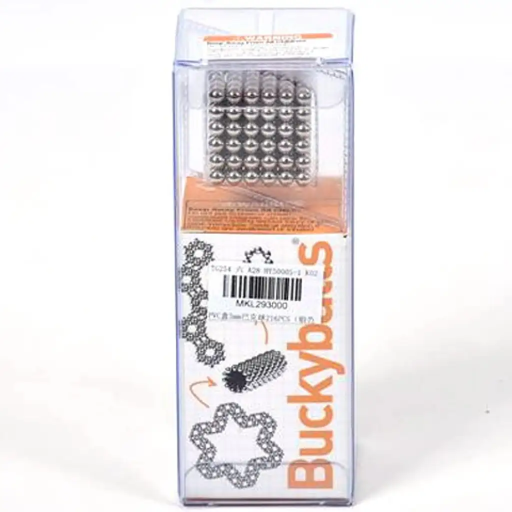 Ezüst színű mágneses golyók 5mm-es 216db-os kép 1