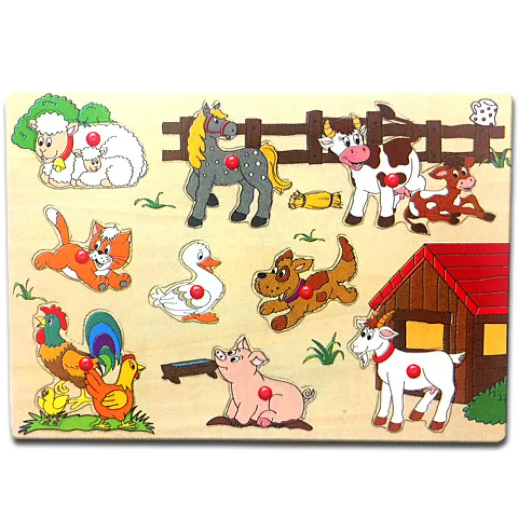 Fa Farm állatos formapuzzle kép 1