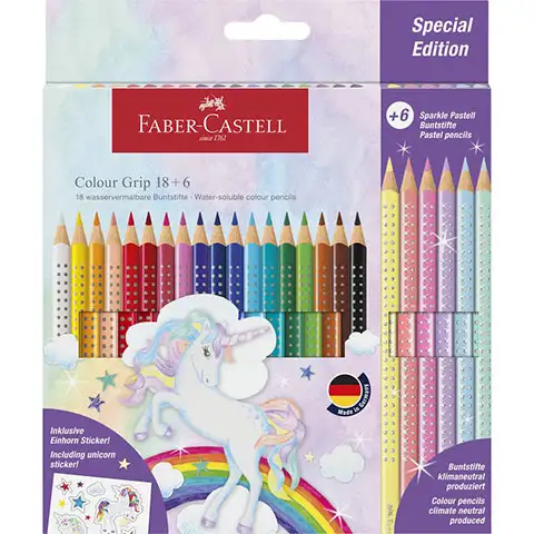 Faber-Castell: 24db-os GRIP színesceruza szett 6db pasztell színnel kép 1