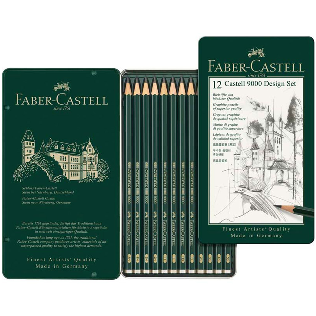 Faber-Castell: 9000 Design grafitceruza szett fém dobozban 12db-os kép 1