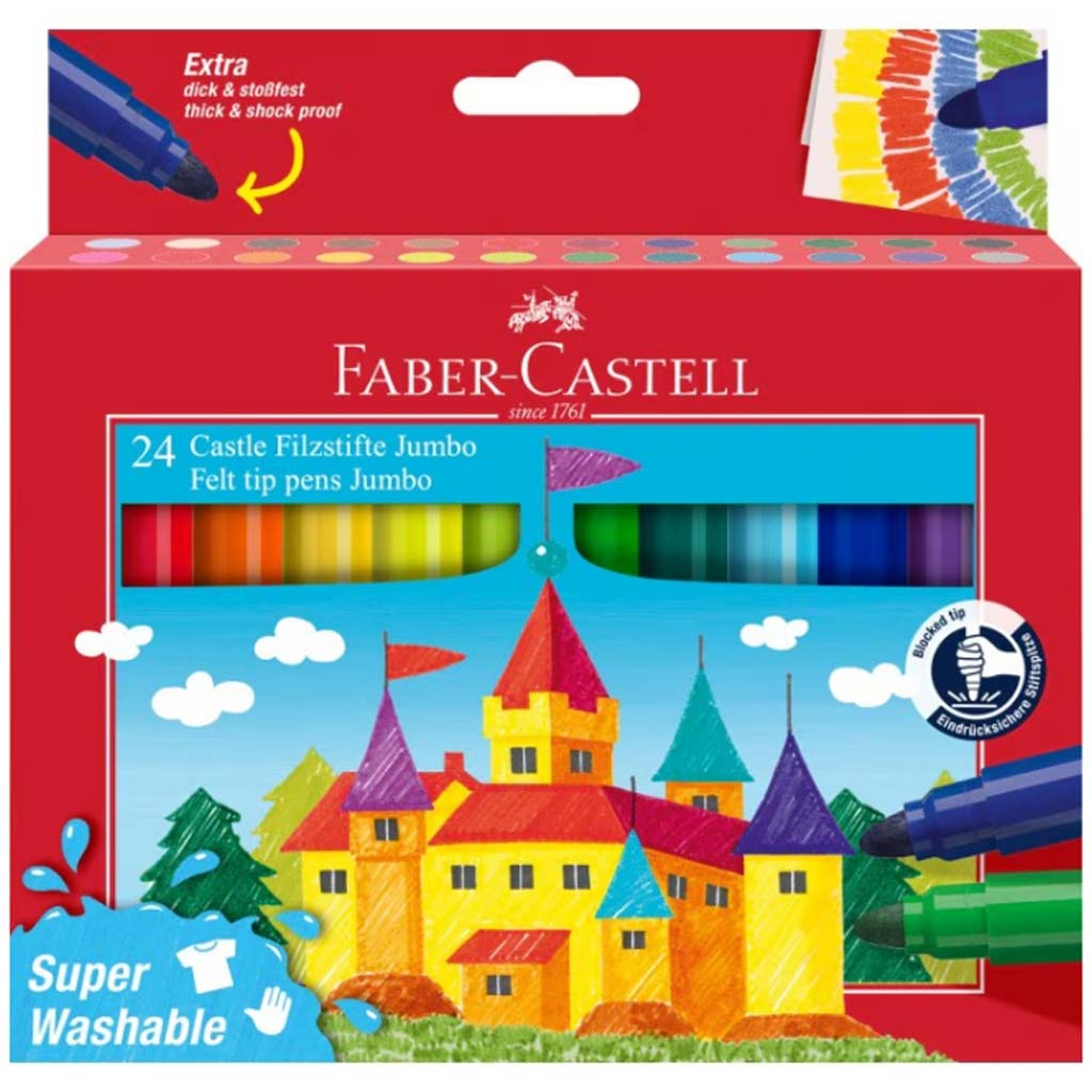 Faber-Castell Jumbo Filctoll Készlet – 24 db-os „Kastély” szett kép 1