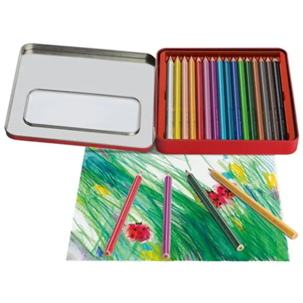 Faber-Castell: Jumbo Grip színesceruza készlet fémdobozban 16db-os kép 2