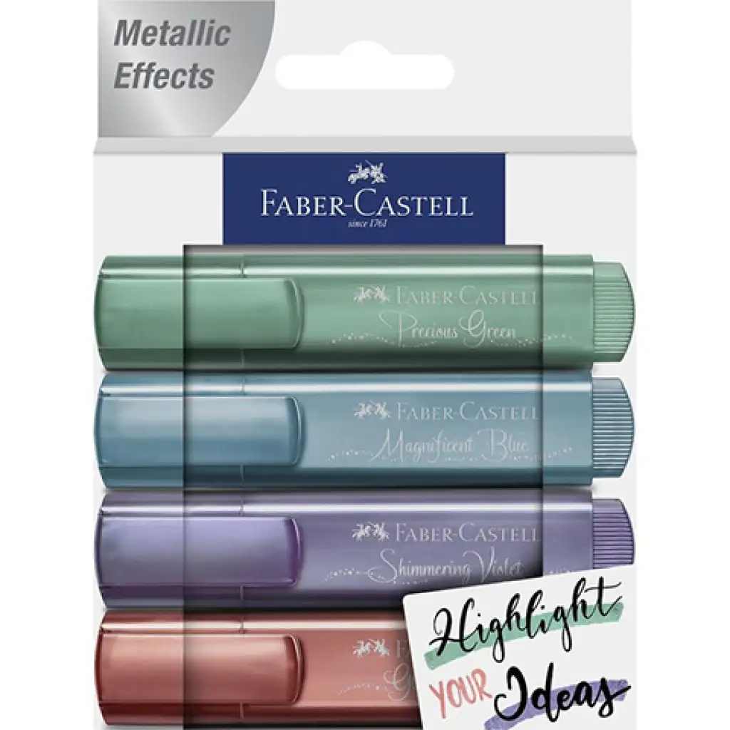 Faber-Castell: 1546 Metál szövegkiemelő készlet 4db-os szett kép 1