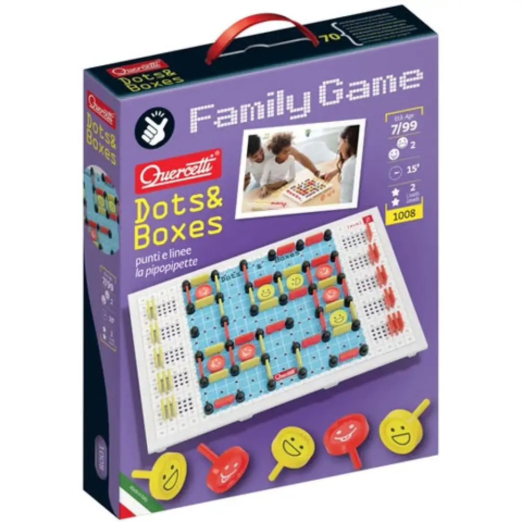 Quercetti: Family Game - Pontok és dobozok játék kép 1