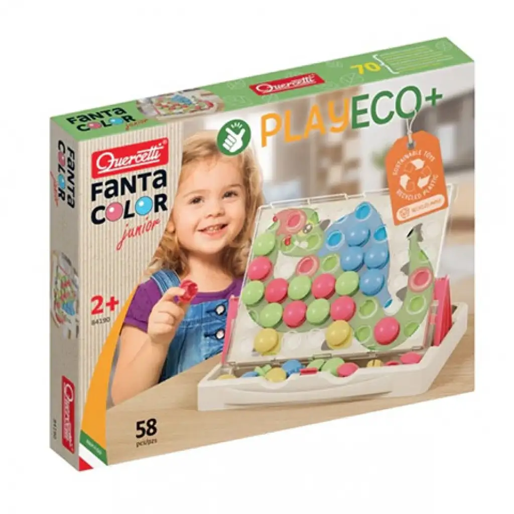 Quercetti: Play Eco Fantacolor junior pötyi készlet 58db-os kép 1