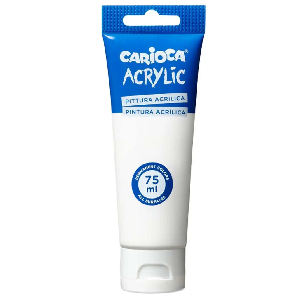 Acrylic 75ml-s akril festék fehér színben - Carioca kép 1