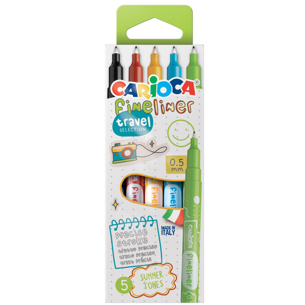 Fineliner Travel Selection 5db-os tűfilc szett 0,5mm - Carioca kép 1