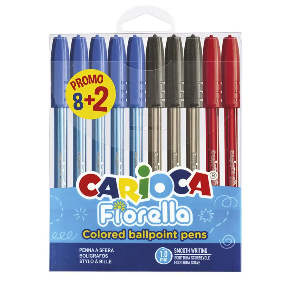 Fiorella 10db-os golyóstoll szett többszínű - Carioca kép 1