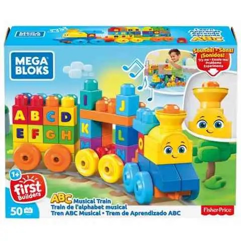 Fisher-Price: ABC zenélő vonat építőjáték - Mega Bloks kép 1