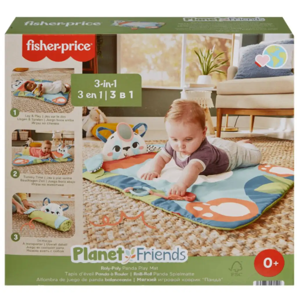 Fisher-Price: Pandamatrac összetekerhető játszószőnyeg - Mattel kép 1