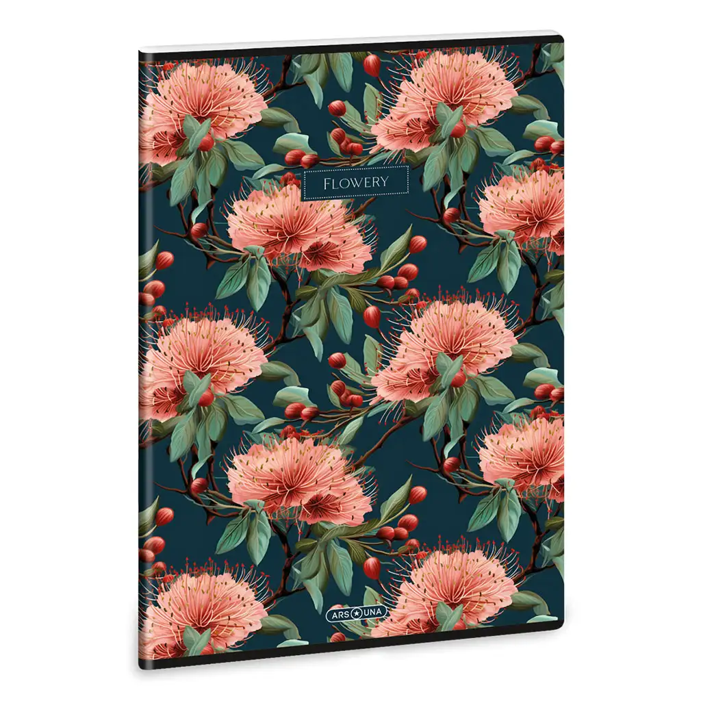 Ars Una: Flowery Green extra kapcsos vonalas füzet A/4 kép 1
