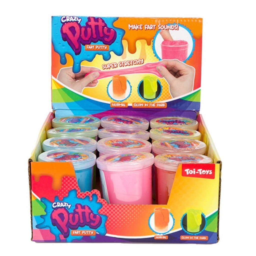 Fluoreszkáló puki hangot adó slime trutyi több változatban 1db kép 1