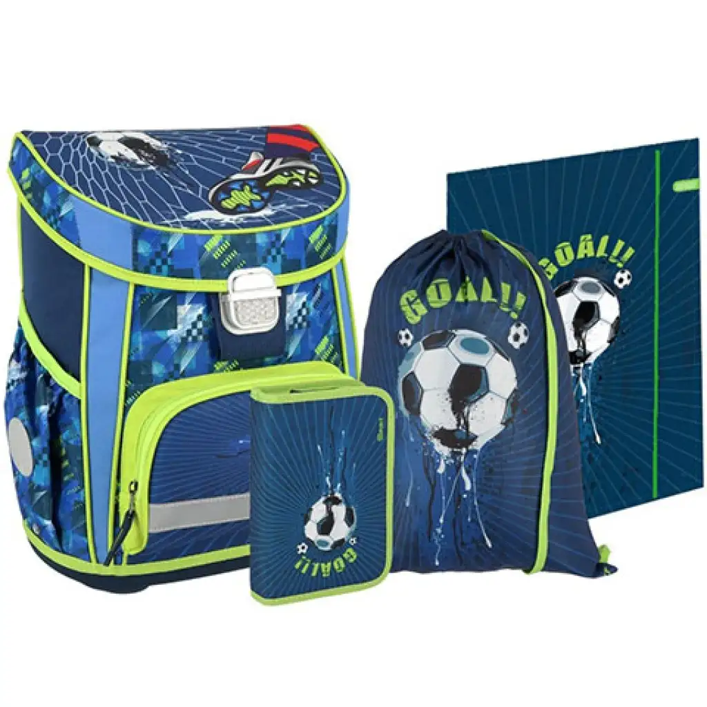 Football goal ergonómikus iskolatáska hátizsák tolltartóval 4db-os szett kép 1