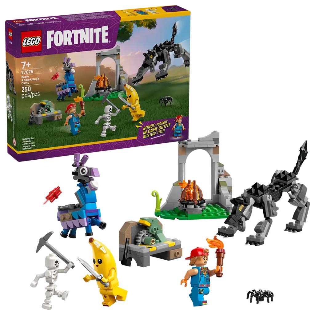 LEGO® Fortnite: Peely és Sparkplug táborhelye (77075) kép 1