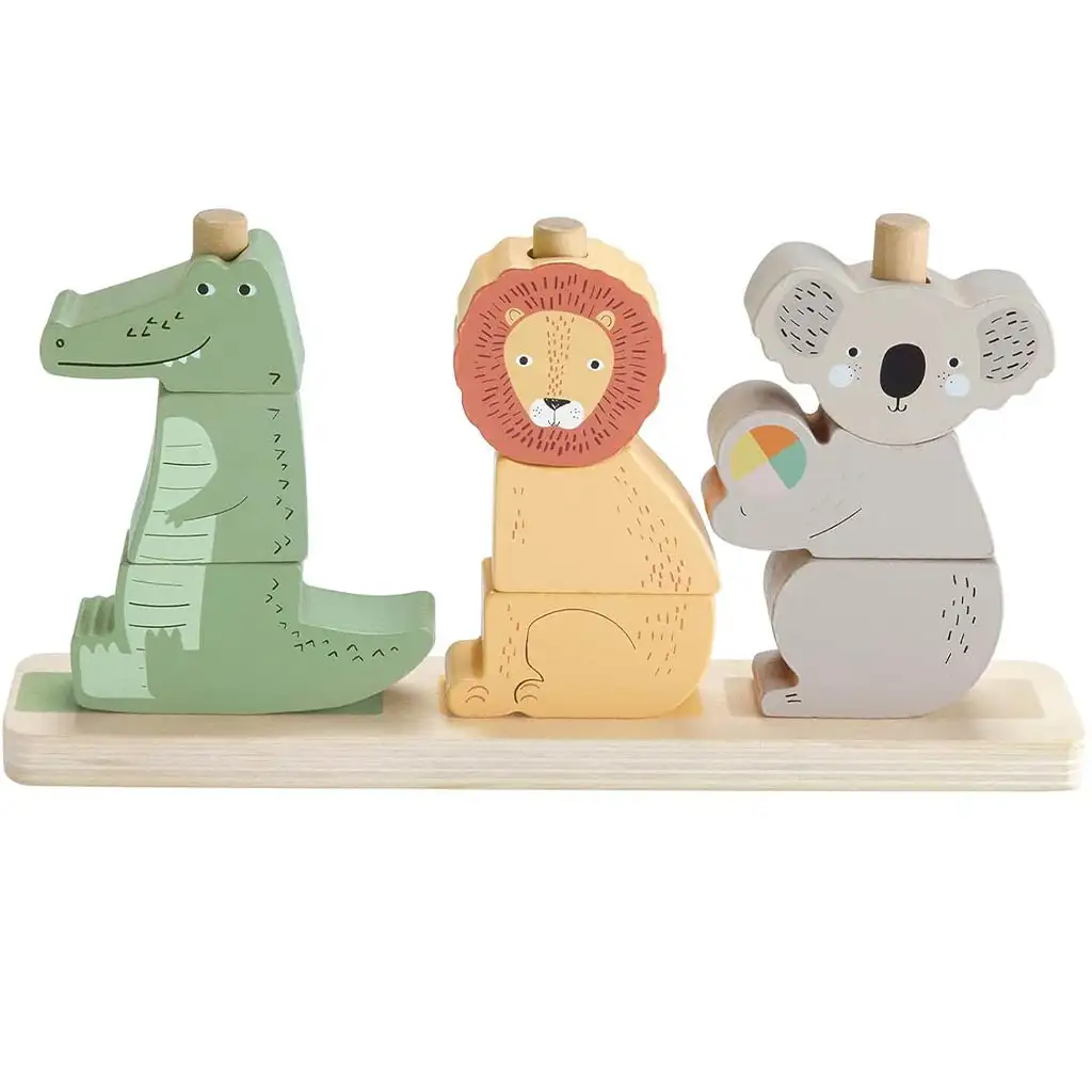 Fisher-Price: Wood Fa állatos rakosgató - Mattel kép 3