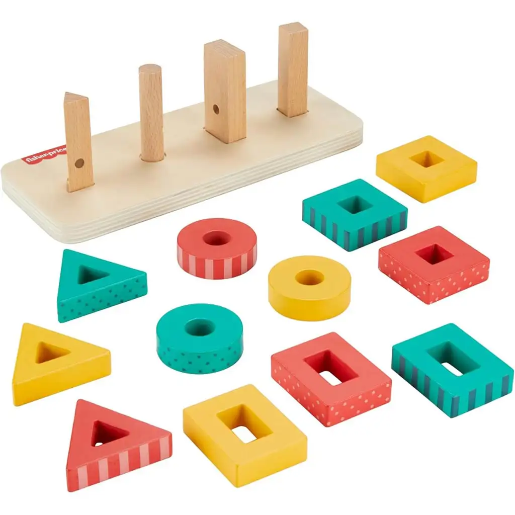 Fisher-Price: Wood Fa formarakosgató fejlesztő játék - Mattel kép 3