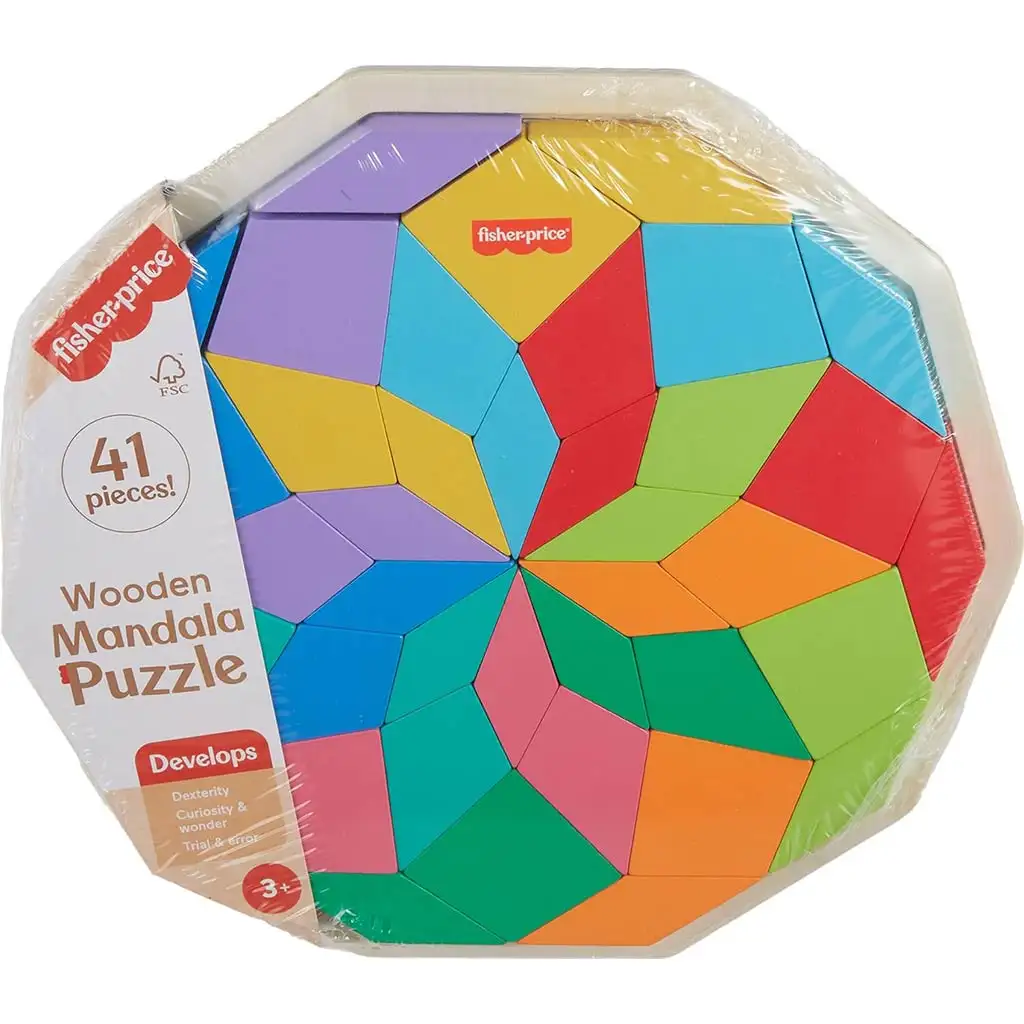 Fisher-Price: Wood Fa mandala színkirakó - Mattel kép 1