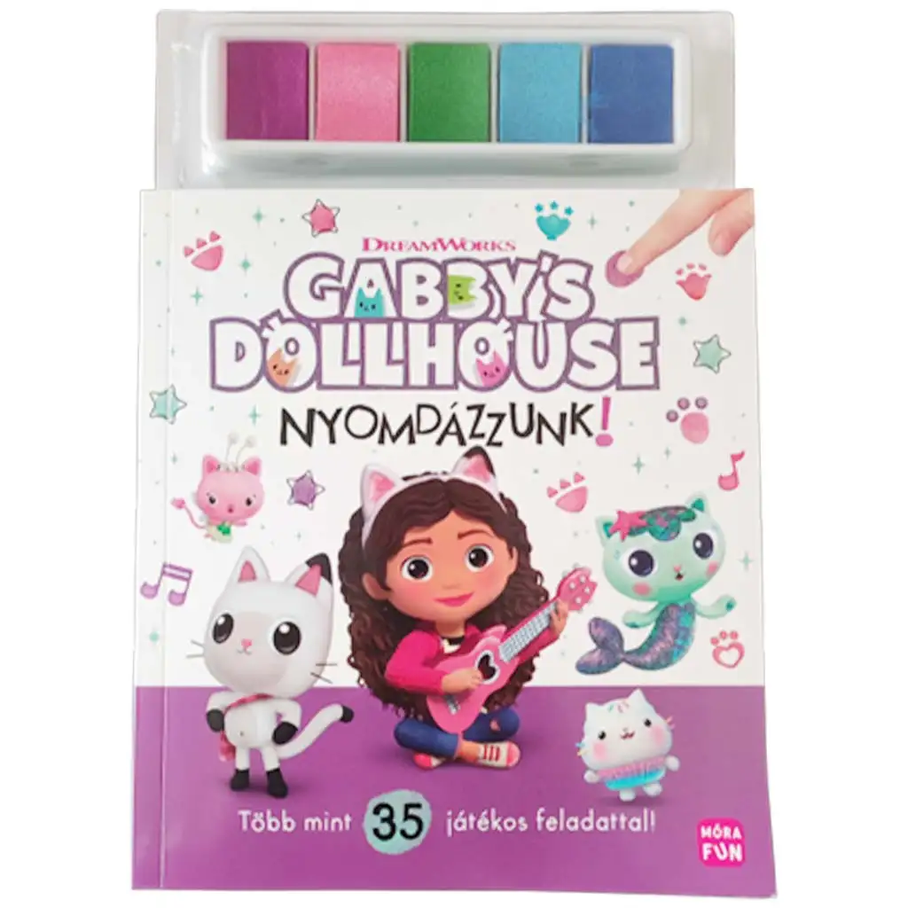 Móra: Gabi babaháza - Nyomdázzunk! foglalkoztató könyv kép 1