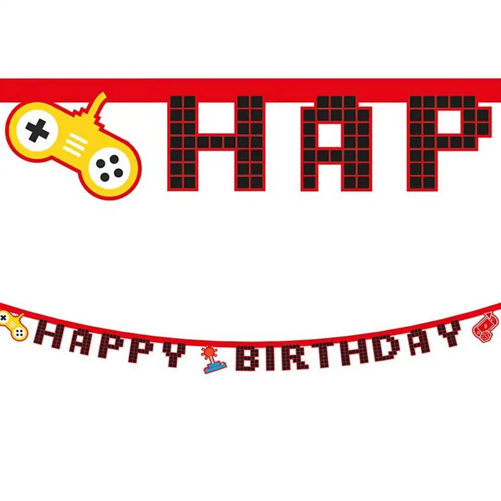 Gamer mintás party banner 200cm kép 1