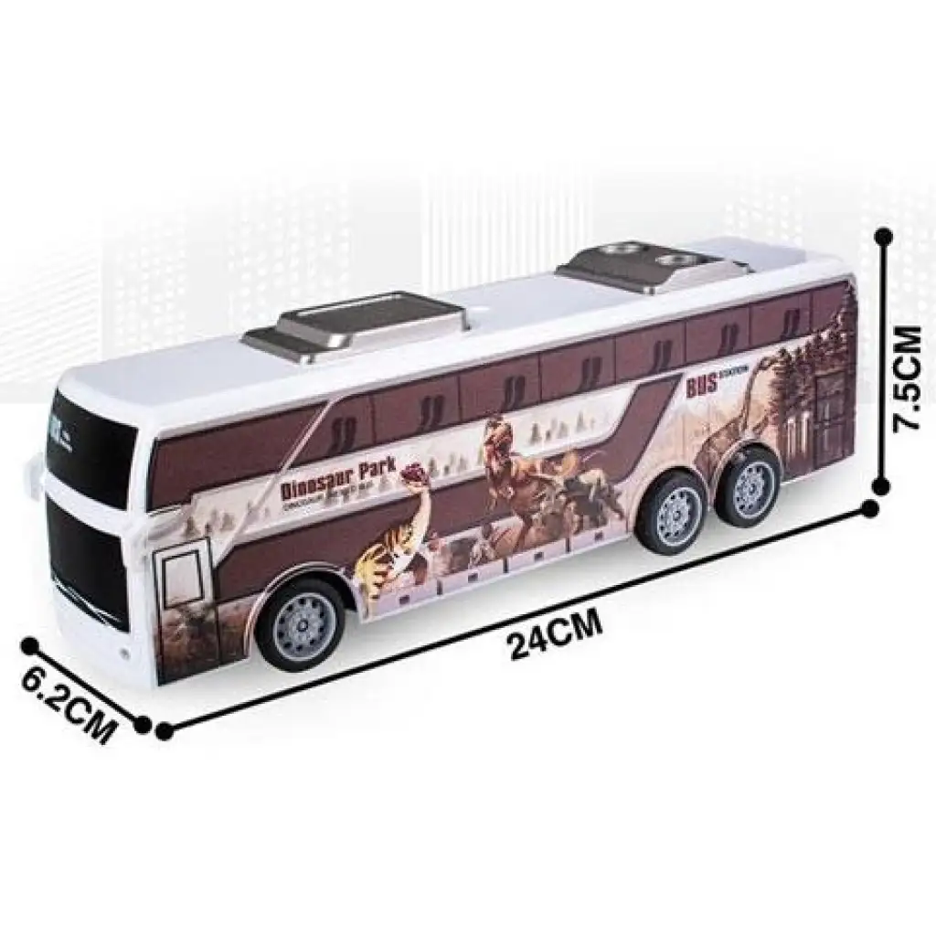 RC Távirányítós Jurassic City Busz fénnyel 27MHz 1/32-es méretarány 25cm kép 4