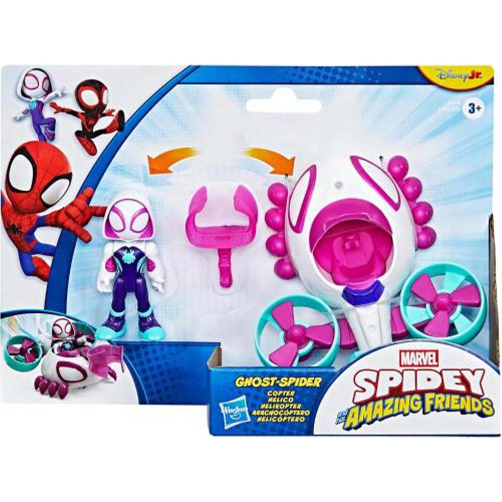 Póki és csodálatos barátai: Ghost-Spider figura Copter járművel - Hasbro kép 1