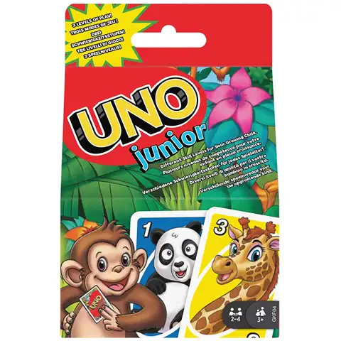 UNO Junior állatos kártyajáték - Mattel kép 1