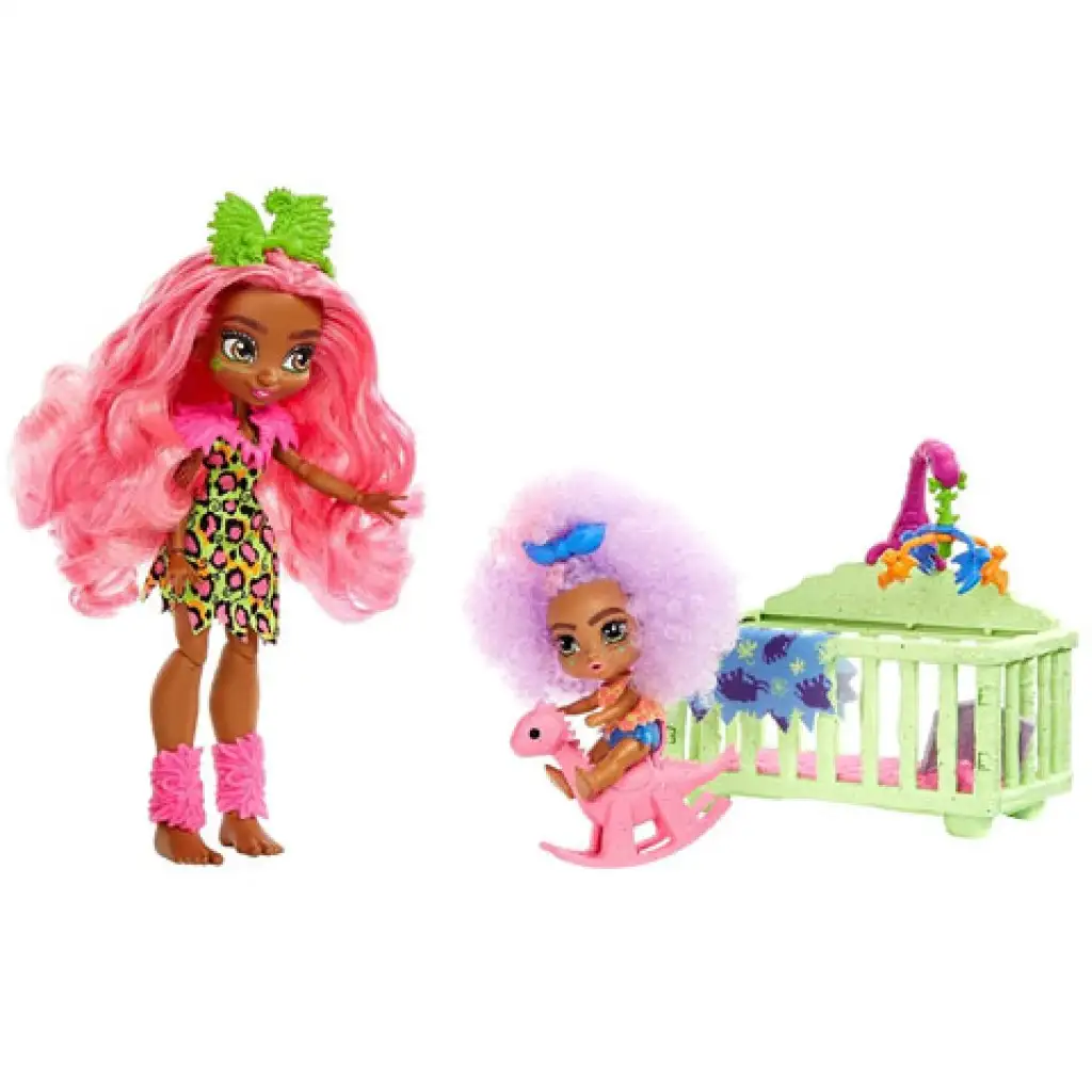Cave Club: Bébiszitter játékszett kiegészítőkkel - Mattel kép 2