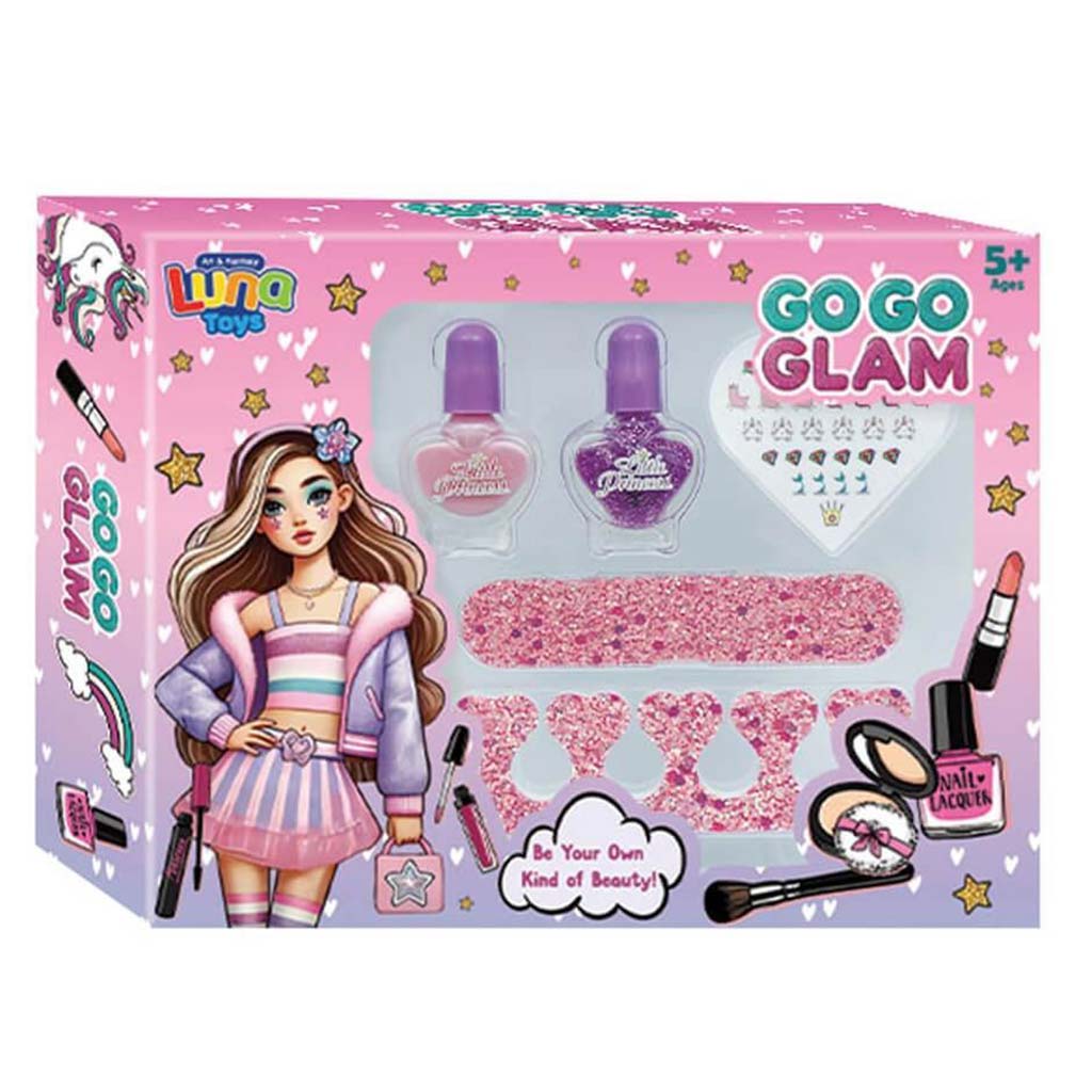 Luna: Go-Go Glam Manikűr szett műkörmökkel és körömlakkal 5db-os kép 1