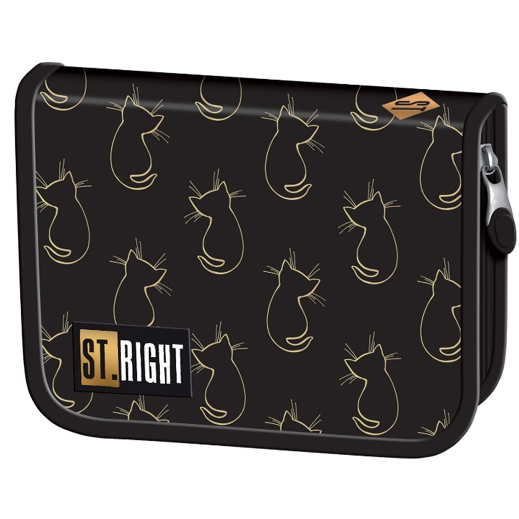 St.Right Golden Cats kihajtható tolltartó PC03 20,5x14x3,5 cm kép 1