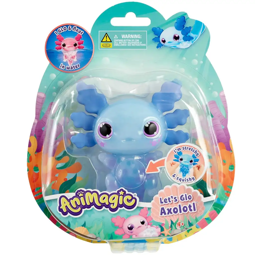 Let’s Glo Axolotl világító vízipajtás kék színben kép 1