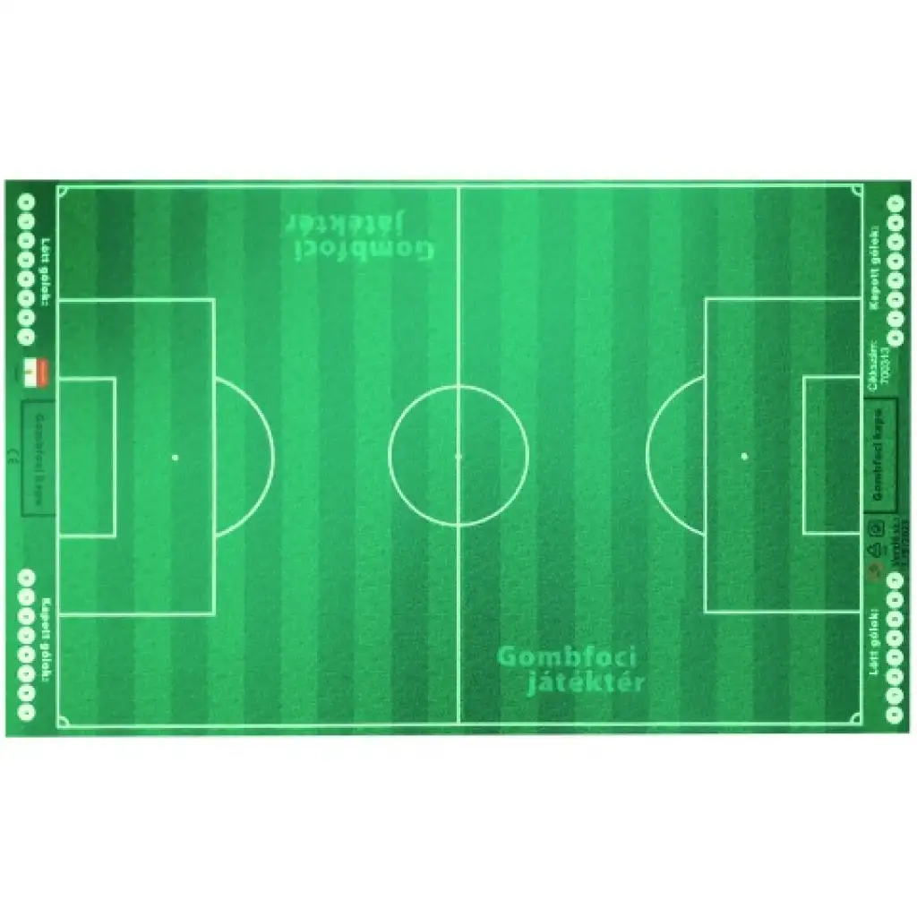 Gombfoci pálya 55x90cm-es, tárolóban ajándék csapatmatrica szettel kép 2