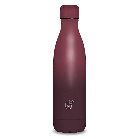 Bordó színű duplafalú fémkulacs 500ml kép 1