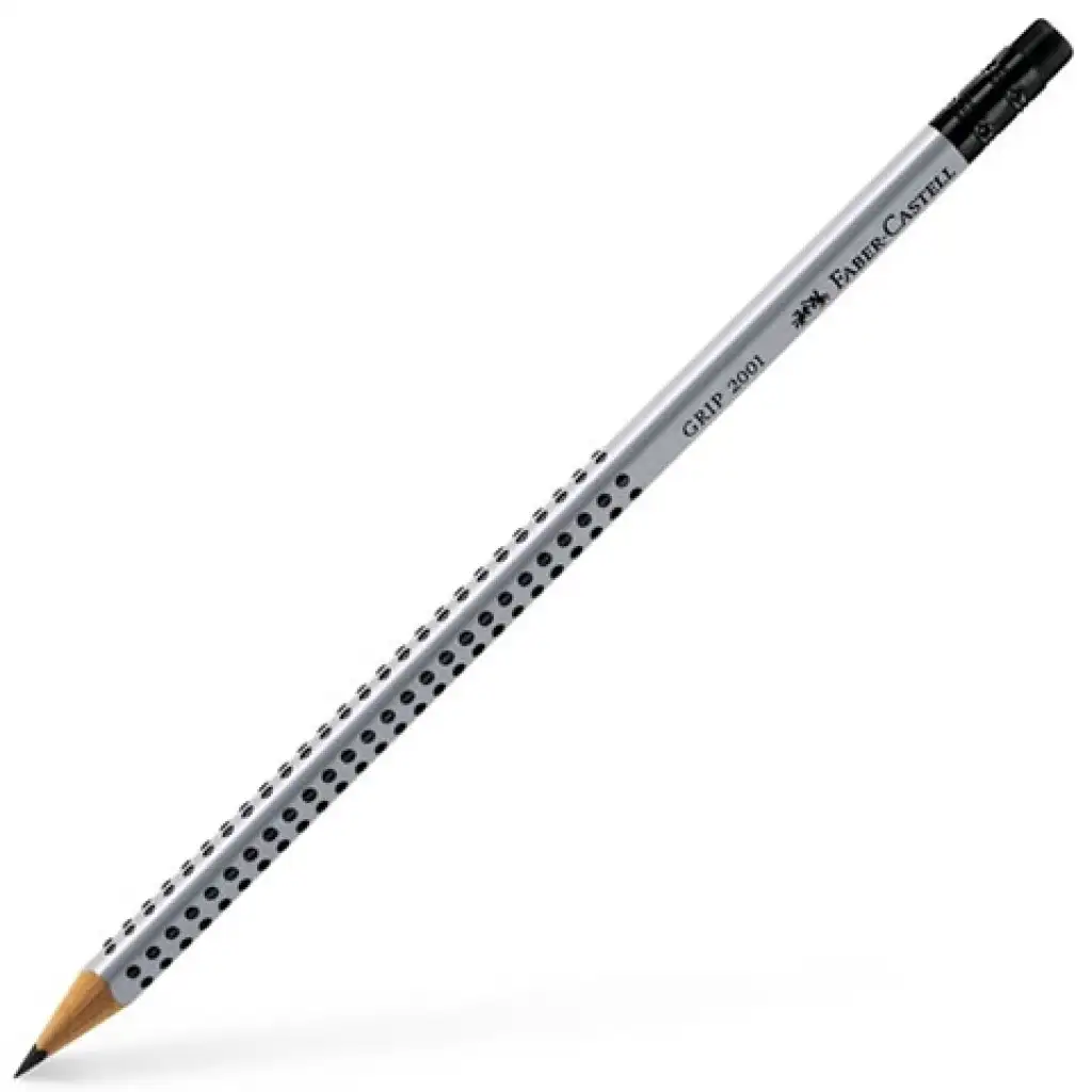 Faber-Castell: Grip grafit ceruza radírral HB ezüst kép 1