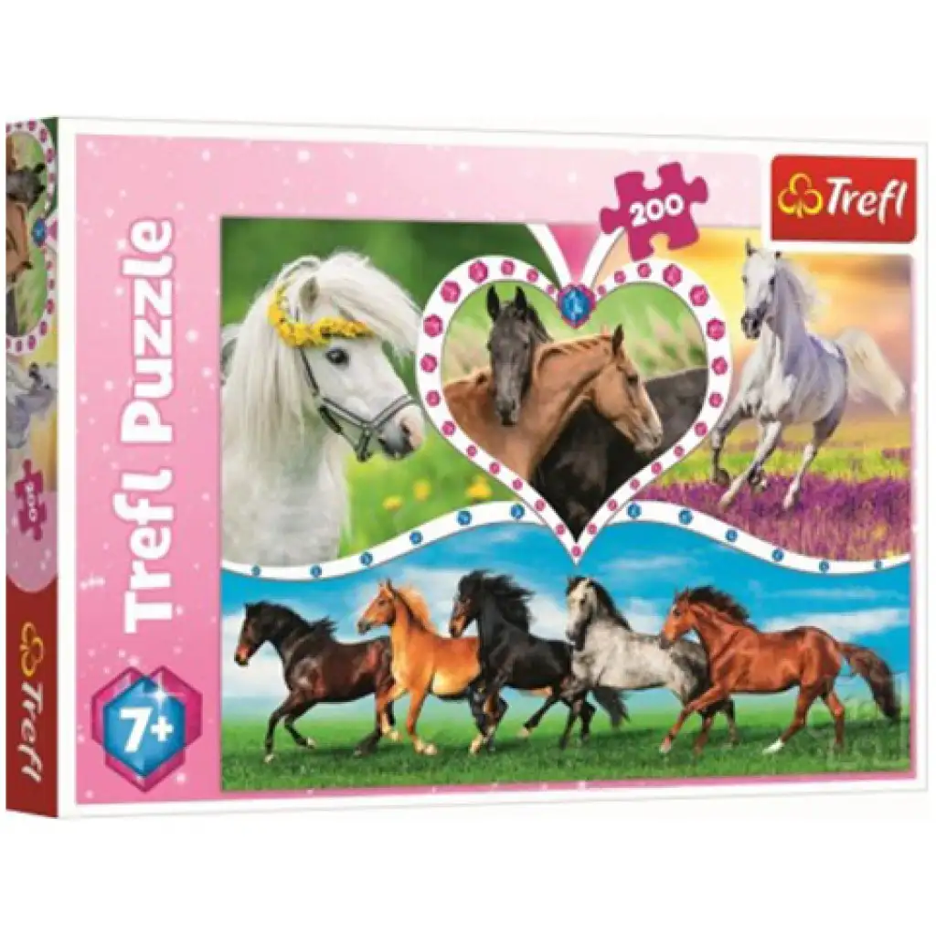 Gyönyörű lovak 200db-os puzzle - Trefl kép 1