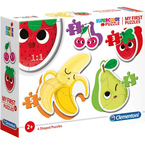Gyümölcsök 4 az 1-ben Supercolor formapuzzle - Clementoni kép 1