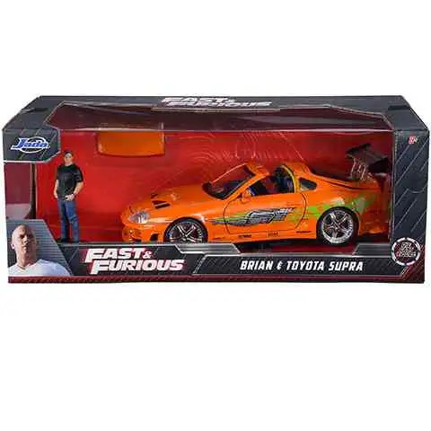 Halálos iramban: Brian figura és Toyota Supra autómodell 1/24 - Simba Toys kép 1