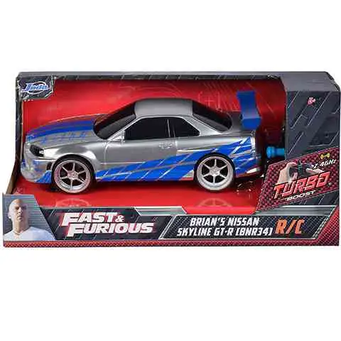 Halálos iramban: RC Brian's Nissan Skyline GT-R (BNR35) távirányítós autó 1/24 - Simba Toys kép 1