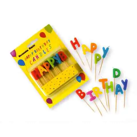 Happy Birthday betűgyertya kép 1