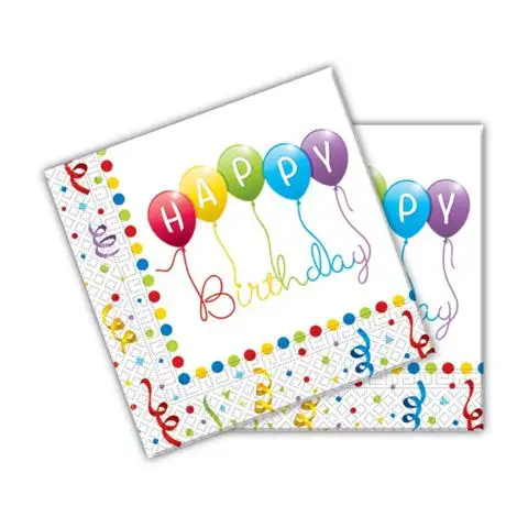 Happy Birthday papír szalvéta 20db-os 33x33cm-es kép 1
