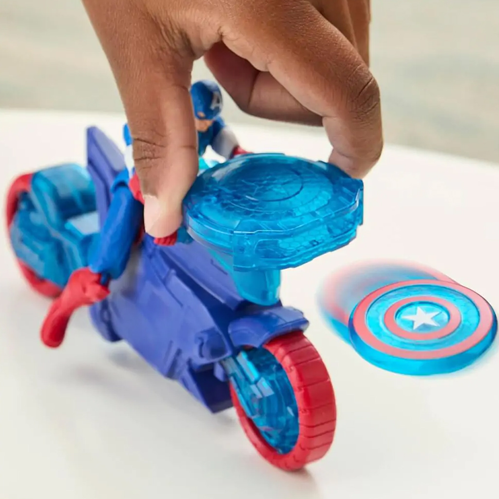 Marvel: Amerika kapitány motorral és pajzs kilövővel - Hasbro kép 4