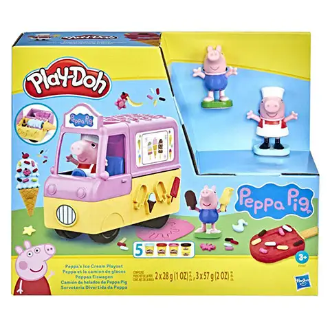 Play-Doh: Peppa Malac fagylalt készítő szett kiegészítőkkel 227g - Hasbro kép 1