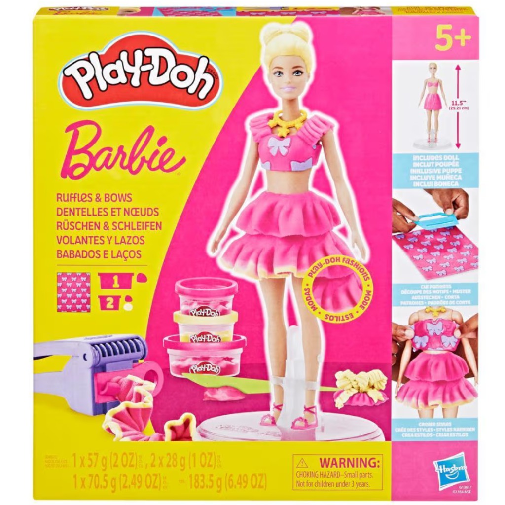 Play-Doh: Barbie fodrok és masnik gyurmaszett - Hasbro kép 1